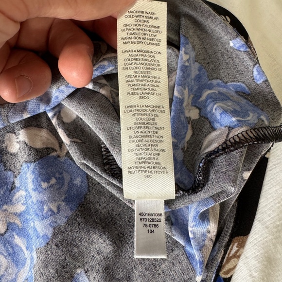 WHBM Sleeveless Black Floral‎ Mini Dress Ruffle Collar Size Medium Whimsigoth - Picture 9 of 13